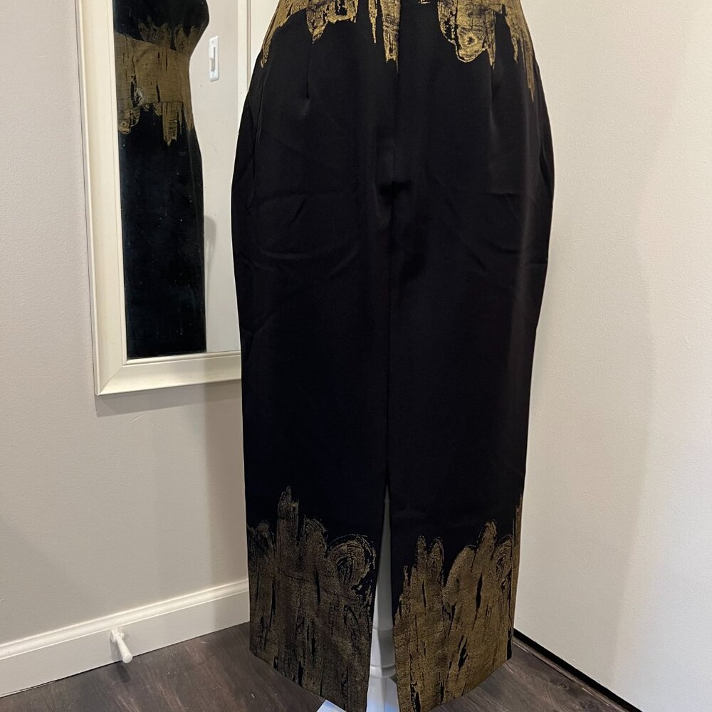 BCBGMaxAzria Black Maxi Dress with Gold Accent - Picture 12 of 14